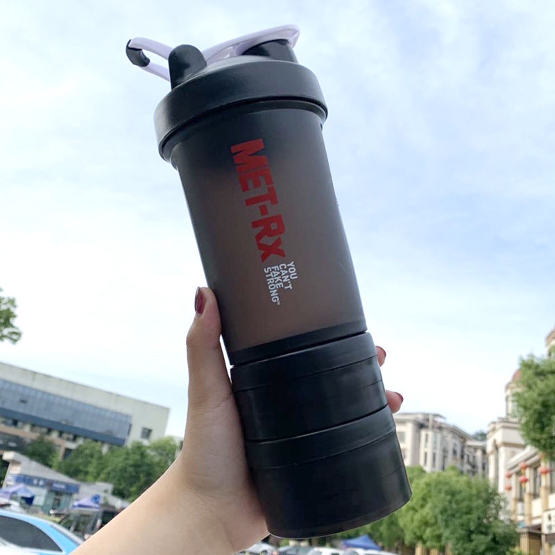 ☾Shaking Cup Fitness Water Cup Protein Powder Cup Outdoor Kettle Large ...