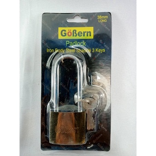 กุลแจGoBern38mm.Long.ทำจากวัสดุอย่างดีทนทานกับการล๊อคประตู รั้ว0881594982