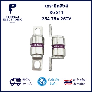 RGS11 เซรามิคฟิวส์ 25A 75A 250V ***สินค้าพร้อมส่ง จัดส่งเร็ว จัดส่งไว***