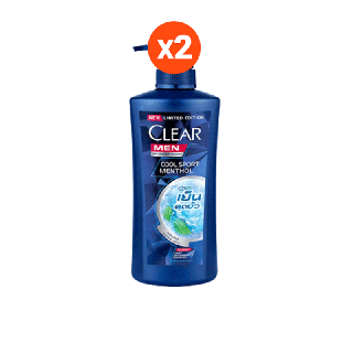 [ส่งฟรี] เคลียร์ เมน คูล สปอร์ต เมนทอล แชมพูขจัดรังแค สีน้ำเงิน สำหรับผู้ชาย สูตรเย็น 630 มล. x2 Clear MEN Cool Sport Menthol Anti dandruff Shampoo Dark Blue 630 ml. x2( ยาสระผม ครีมสระผม แชมพู shampoo ) ของแท้