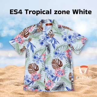 ES4เสื้อเชิ้ตฮาวาย ผ้าไหมอิตาลี ลาย Tropical zone เนื้อผ้านิ่มสบาย พร้อมไปทะเลมาก