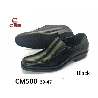 Csbรองเท้าหนังคัดชูสีดำรุ่นใหม่No.CM500