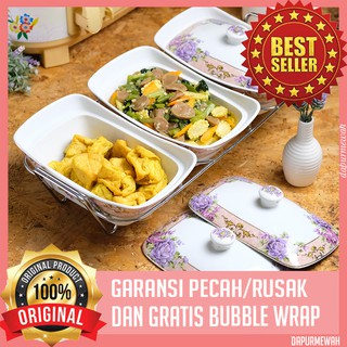 Vicenza Alat Saji Dengan Rak / Wadah Sayur + Sendok / Prasmanan Vicenza - B751 BA751 Garansi Original