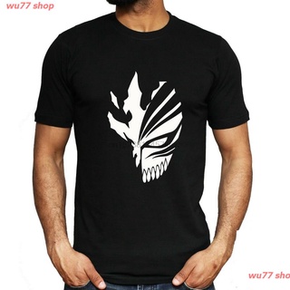 เสื้อยืดโอเวอร์ไซส์wu77 shop 2021 เสื้อยืดพิมพ์ลาย Bleach Hollow Mask Ichigo Bankai สําหรับผู้ชาย saleS-4XL