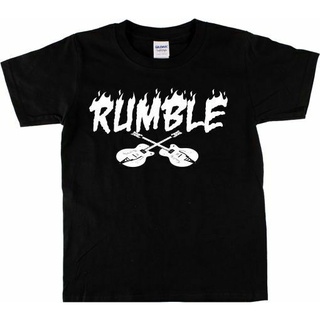 เสื้อยืด แบบนิ่ม พิมพ์ลาย Rumble Rock N Roll Guitars 1950S สไตล์เรโทร