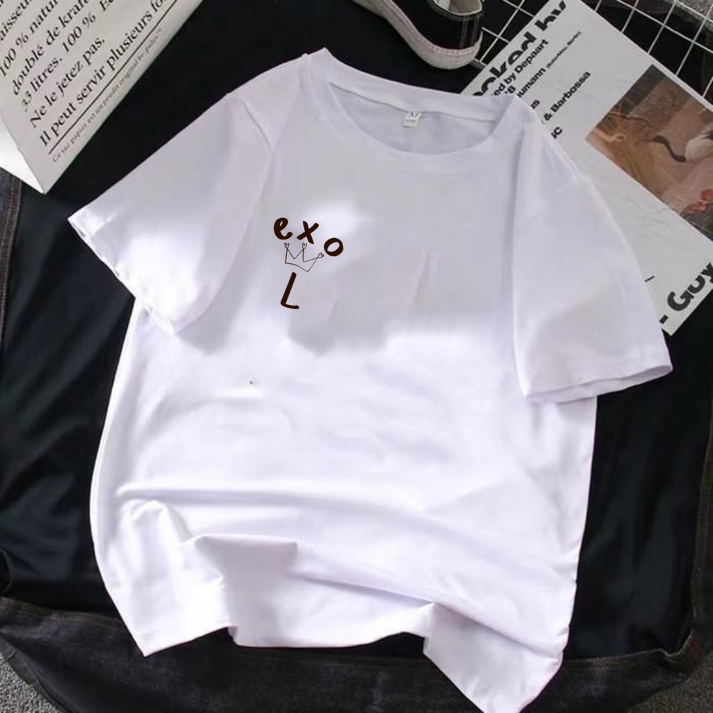 เสื้อยืด พิมพ์ลายโลโก้ EXOL EXO KPOP