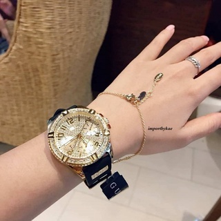 นาฬิกา GUESS Lady Frontier Quartz Crystal Gold Dial Ladies Watch ปัด 40 mm สีทอง