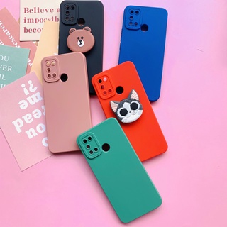 เคสโทรศัพท์มือถือ ซิลิโคนนิ่ม พร้อมแหวนขาตั้ง ลายการ์ตูน สําหรับ Realme 7i RMX2193 Realme C17 Realme7i RMX2103