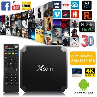 X96 Mini 4K Android 9.0 กล่องทีวีกล่อง Amlogic S905W Quad Core 2.4G Wifi Smart Tv Set Top Box X96min