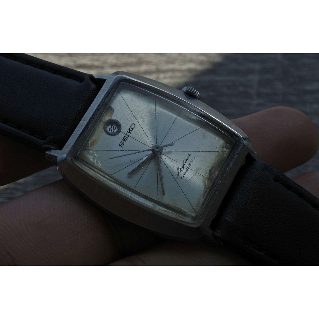 นาฬิกา Seiko Skyliner 6222 5010 Vintage ผู้ชาย สายสแตนเลส แท้มือสองญี่ปุ่น ระบบ ไขลาน หน้าปัด 32mm