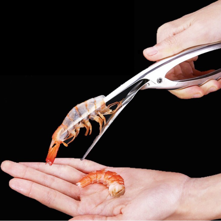 คีมแกะเปลือกกุ้งคีมแกะกุ้งและกั้ง    แสตนเลสอย่างดี