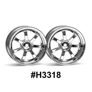 HPI 3318 RAYS GRAM LIGHTS 57S-PRO 26mm WHEELS CHROME (9mm OFFSET)