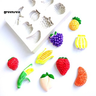 Gre_fruits Series แม่พิมพ์ซิลิโคน สําหรับทําขนมเค้ก ฟองดองท์ น้ําตาลปั้น DIY