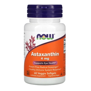 Now Foods Astaxanthin 4 mg 60 Veggie Softgels