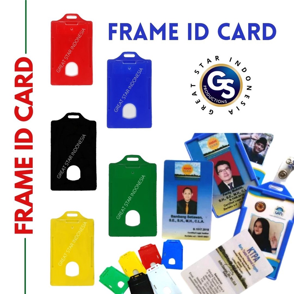 GREAT STAR COLOR ID CARD BOX/ID CARD FRAME (FRAME เท่านั้น) ขายปลีก/ชิ้น