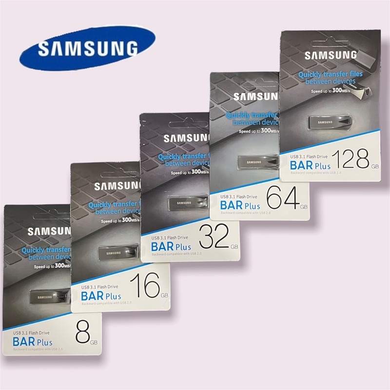 Samsung แฟลชไดรฟ์ FD  แบบโลหะ USB 3.1 Flash Drive BAR Plus มี8GB 16GB 32GB 64GB 128GB ความเร็ว300MB/