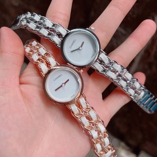 [TR-78] Watch นาฬิกาข้อมือผู้หญิง ชาแนล มาใหม่ สายสแตนเลทถัก หน้าปัด 24MM หรูหรา ระบบ ควอตซ์ ตัดสายได้ มี 3 แบบ กล่องฟรี