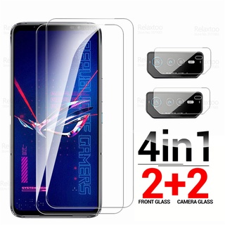 ฟิล์มกระจกนิรภัยกันรอยหน้าจอ 4in1 สําหรับ Asus ROG Phone 6 Pro Glass ROGPhone Phone6 6Pro 5G 6.78 นิ้ว