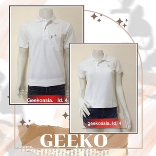 เสื้อโปโลกวาง Geeko แท้100% ชาย/หญิง ID4 สีขาว