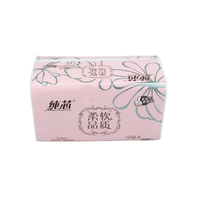 ทิชชู่กระดาษเช็ดหน้าCHUNxinทิชชู่ห่อสีชมพู1แพ็ค - รูปที่ 2