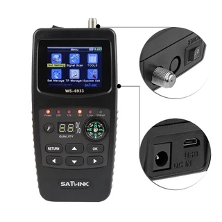 WS-6933 DVB-S/S2 เครื่องค้นหาสัญญาณดาวเทียม หน้าจอ LCD 2.1 นิ้ว FTA C&KU Digital Satellite Finder และ Locator