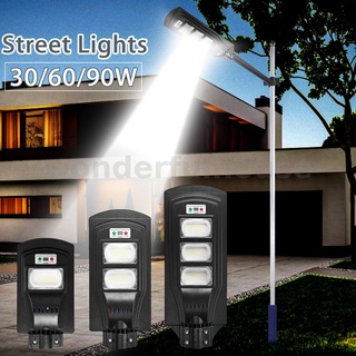 โคมไฟ LED พลังงานแสงอาทิตย์ กันน้ํา 30 60 90W สําหรับตกแต่งสวนกลางแจ้ง