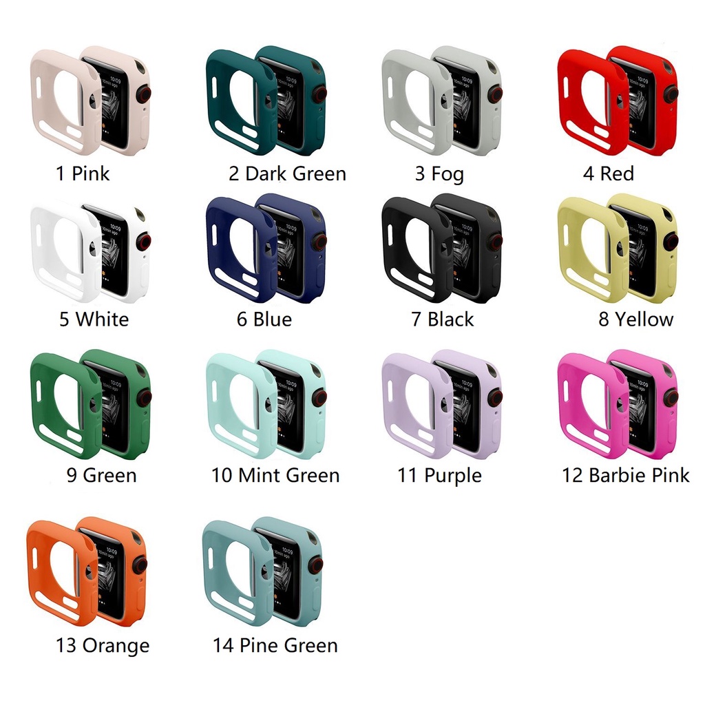 Series Ultra2/Ultra/9/8/7/SE/6/5/4 41mm 45mm 44mm 40mm Soft Matte Silicone Case ( ไม ่ มีหน ้ าจอ ) 