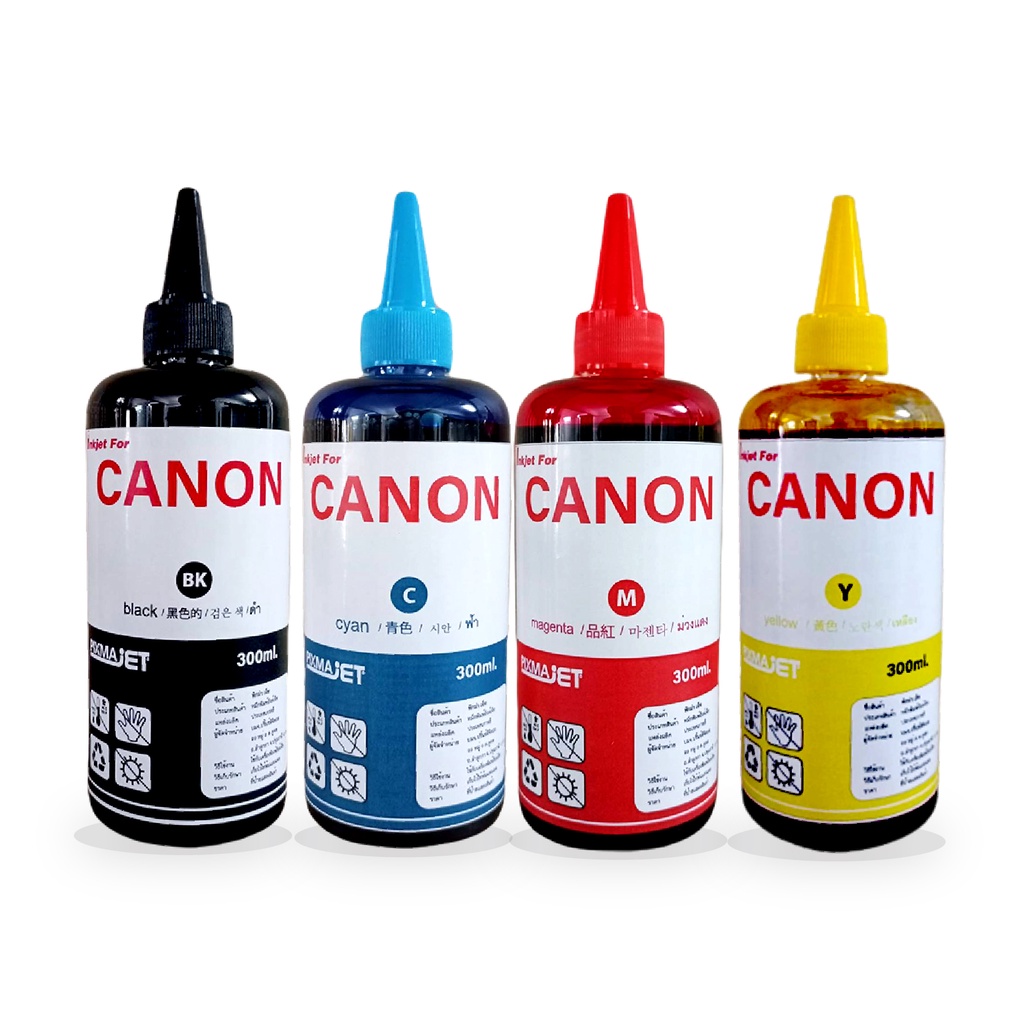 หมึกเติมเทียบเท่า Pixmajet สำหรับเครื่องพิมพ์อิงค์เจ็ท Refill Inkjet for Canon All Series ขนาด 300 ML