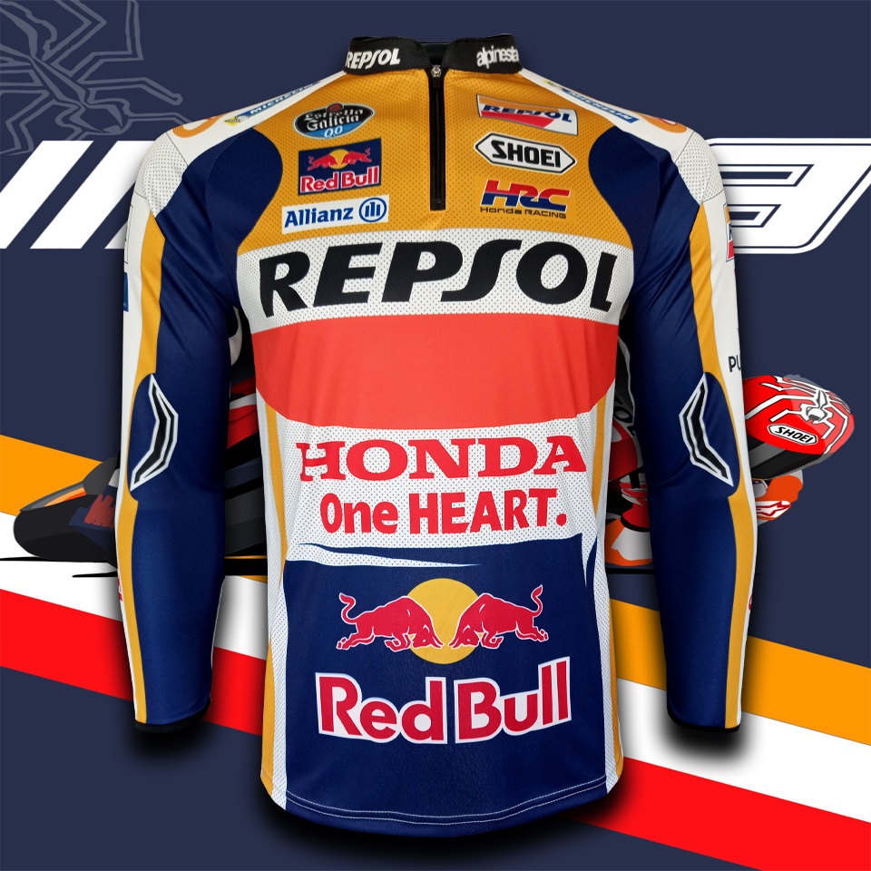 เสื้อแขนยาว MotoGP Repsol Honda เสื้อบิ๊กไบค์โมโตจีพี ทีม เรพโซล ฮอนด้า 2022 #MG0067 รุ่น มาร์ก มาร์เกซ#93 S-5XL