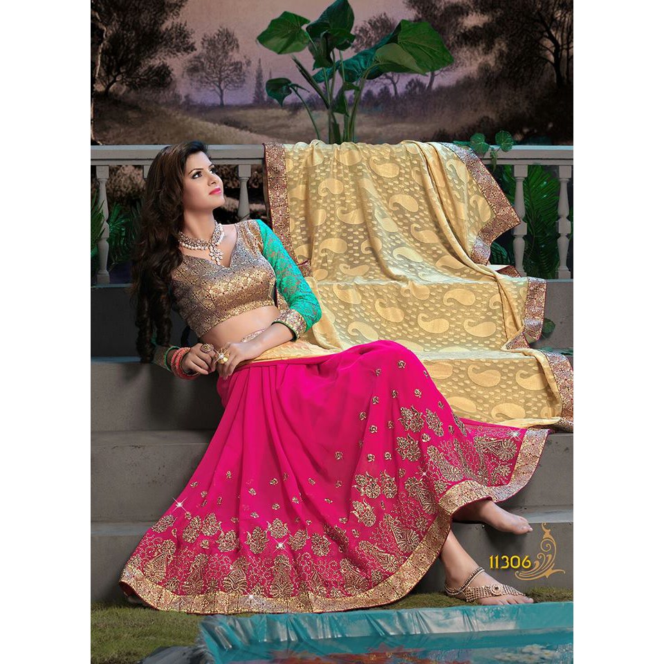 HALF AND HALF SAREES