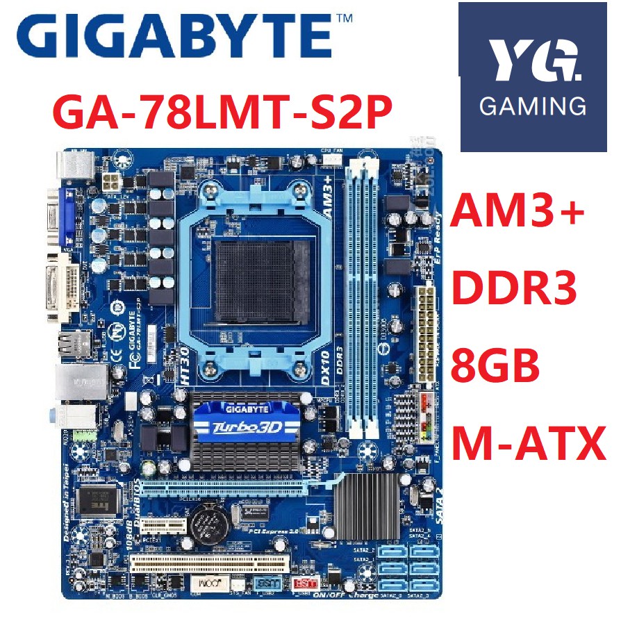 Gigabyte GA-78LMT-S2P Motherboard 760G DDR3 USB2.0 16G 78LMT S2 Desktop Mainboard Socket AM3+ For AMDprettybetter fjOj
