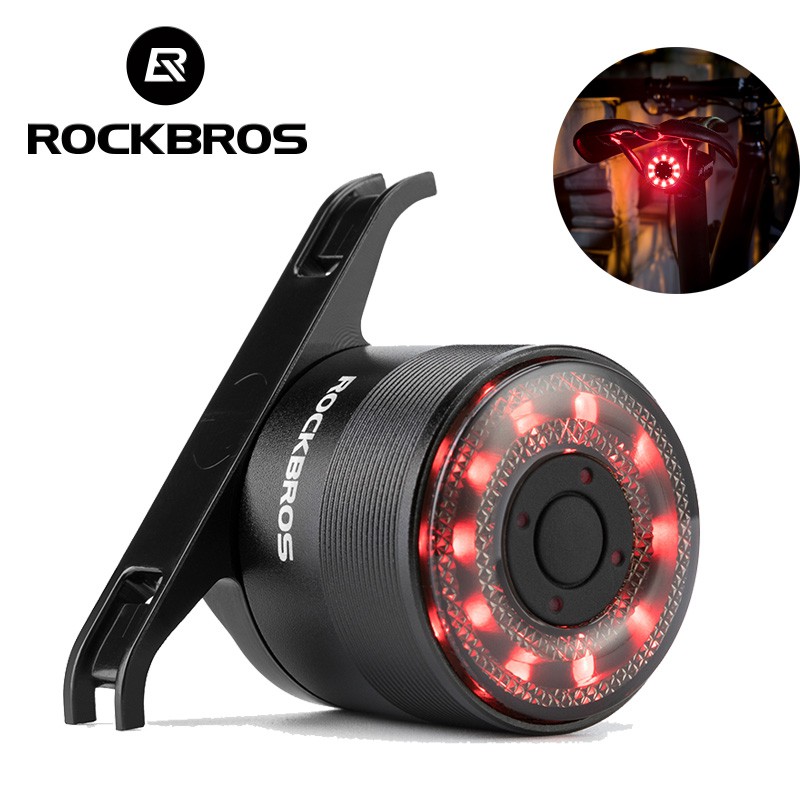 【TH Delivery】ROCKBROS ไฟท้ายจักรยานเสือภูเขา ชาร์จ USB เพื่อความปลอดภัย