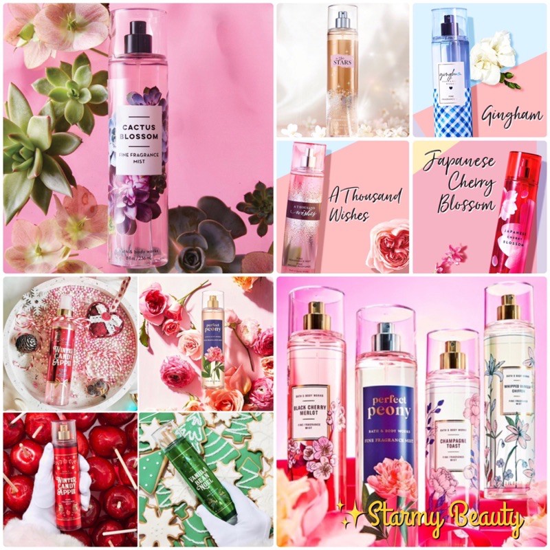 “Body Mist” Bath & Body Works Signature& Seasonal Collection   236 ml. มีหลายกลิ่นหอมให้เลือกตามความชอบ สร้างเสน่ห์ง่ายๆ