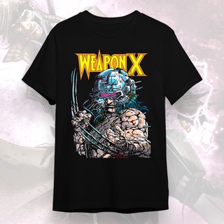 เสื้อยืด Weapon X Wolverine Printed Shirt Streetwear TIKTOK Customized Shirt Marvel Unisex Comics เสื้อยืด เสื้อยืดเท่