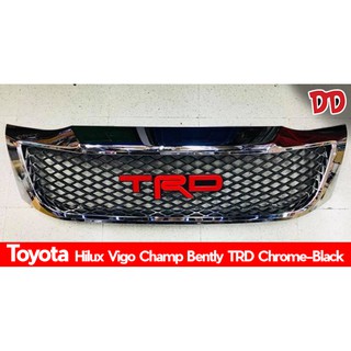 กระจังหน้า Toyota Hilux Vigo Champ Bently ชุบกลางดำ +โลโก้