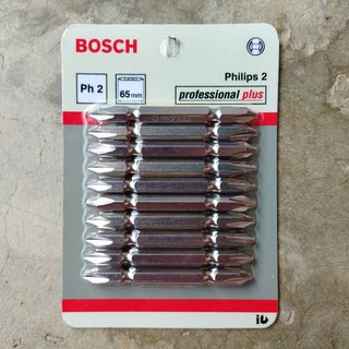 ดอกไขควงใส่สว่าน BOSCH PH2 65 มม.(แพ็ค10 ดอก) ดอกไขควงสีเงิน ดอกไขควงสองปลาย ดอกไขควงแฉก ดอกไขควงใส่สว่านไฟฟ้า ไขควงไฟฟ้