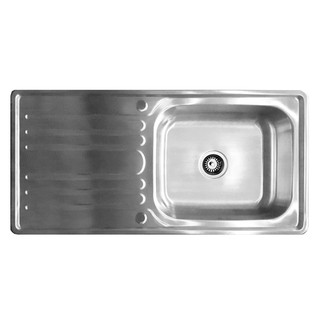 Embedded sink BUILT-IN SINK 1B1D LINEA VIO100 STAINLESS STEEL Sink device Kitchen equipment อ่างล้างจานฝัง ซิงค์ฝัง 1หลุ