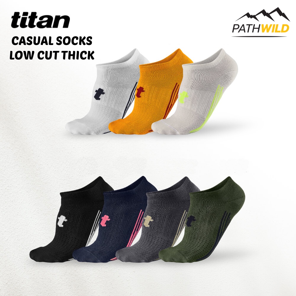 ถุงเท้าข้อสั้น TITAN CASUAL SOCKS LOW CUT THICK เนื้อหนา นุ่ม ซับเหงื่อ ระบายอากาศดี เหมาะกับการใส่ได้ทุกวัน