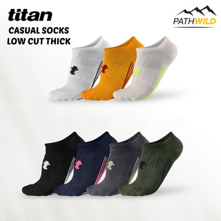 ถุงเท้าข้อสั้น TITAN CASUAL SOCKS LOW CUT THICK  เนื้อหนา นุ่ม ซับเหงื่อ ระบายอากาศดี เหมาะกับการใส่ได้ทุกวัน