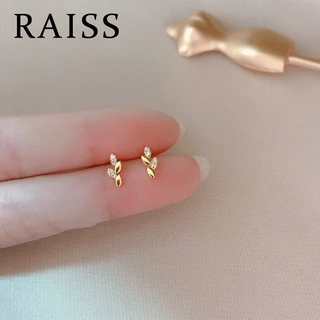 14k ซาอุดี Mini Zircon Hoop ต่างหู Cubic Zirconia เจาะขนาดเล็ก Earings สําหรับผู้หญิงอุปกรณ์เสริม Hypoallergenic
