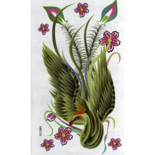 Tattoo ลาย นก Bird นกยูง Peacock แท็ททู สติกเกอร์