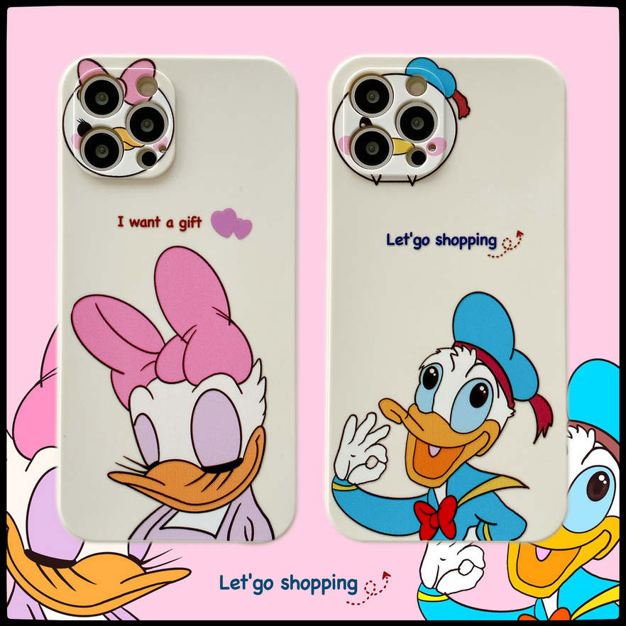 เคสซิลิโคน I12 เคส ไอโฟน7พลัส cartoon Donald Duck couple shell เคส ไอโฟนiPhone12Promax phone shell เคส ไอโฟน11 Apple i11 iPhone8Plus i7+ SE2020 silicone shell