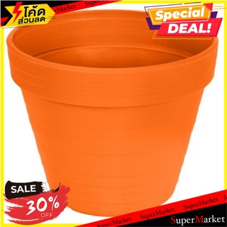 กระถางพลาสติก BABA ไซส์ S 18 ซม. สีส้ม กระถางต้นไม้และอุปกรณ์ PLASTIC PLANT POT BABA BI 203 S 18CM ORANGE อุปกรณ์ตกแต่งส