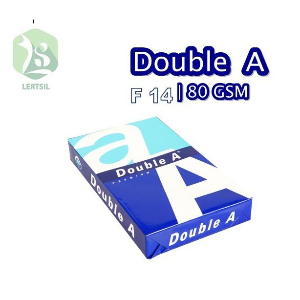 กระดาษถ่ายเอกสาร Double A 80G F14 (500แผ่น)
