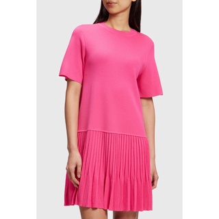 ESPRIT Womens Pleated peplum dress - PINK FUCHSIA/NAVY/GREY MELANGE/BROWN/SAND (XS-XL)