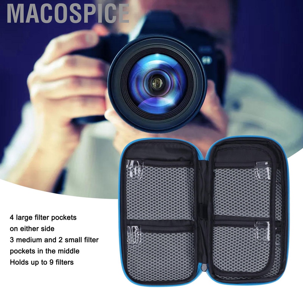 Macospice Camera Lens Filter Pouch Multipurpose Large Capacity