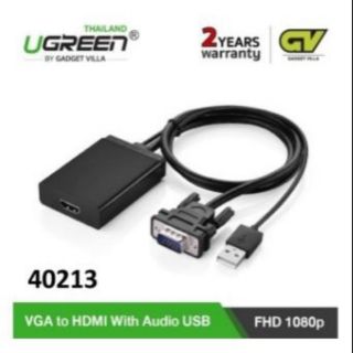 UGREEN 40213 VGA to HDMI Connector With Audio USB