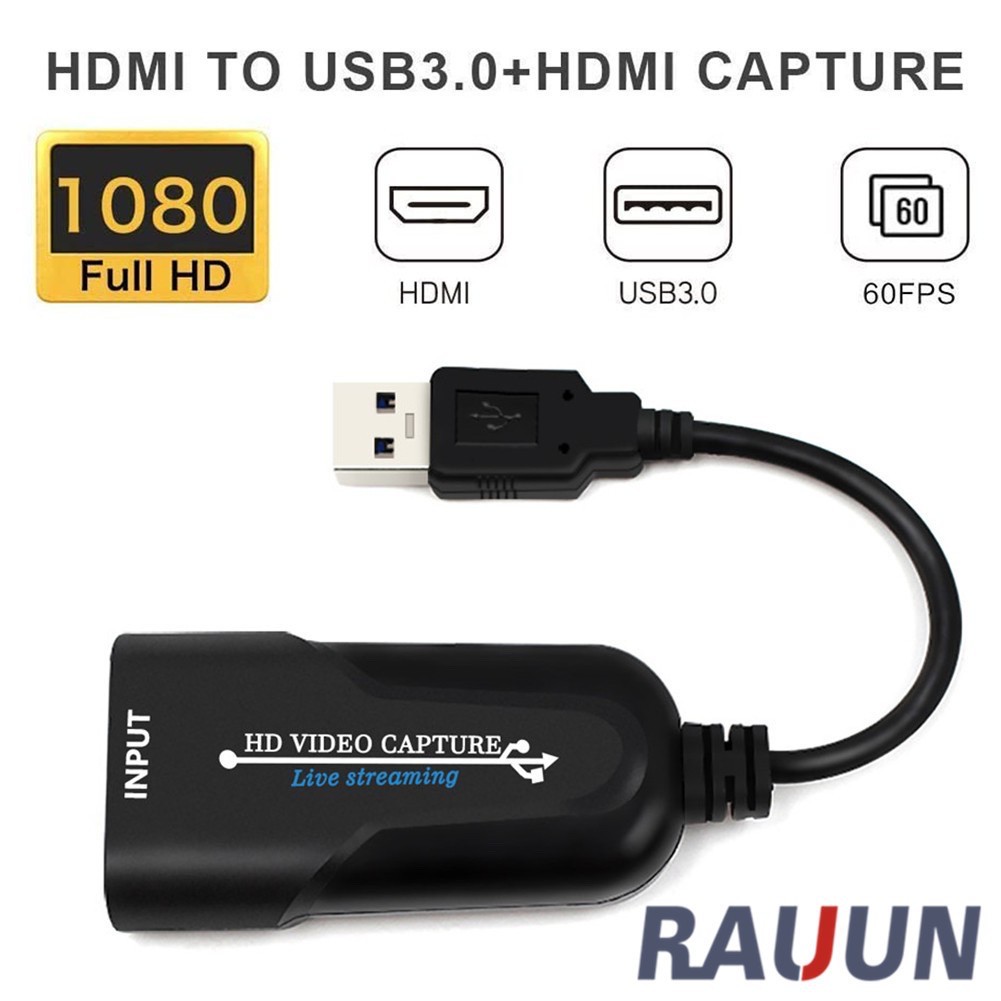 Video Capture Card การ์ดจับภาพวิดีโอเสียง 4K HDMI เป็น USB 3.0 FR PS4 เกม DVD Game/Video Live Hdmi Capture Card