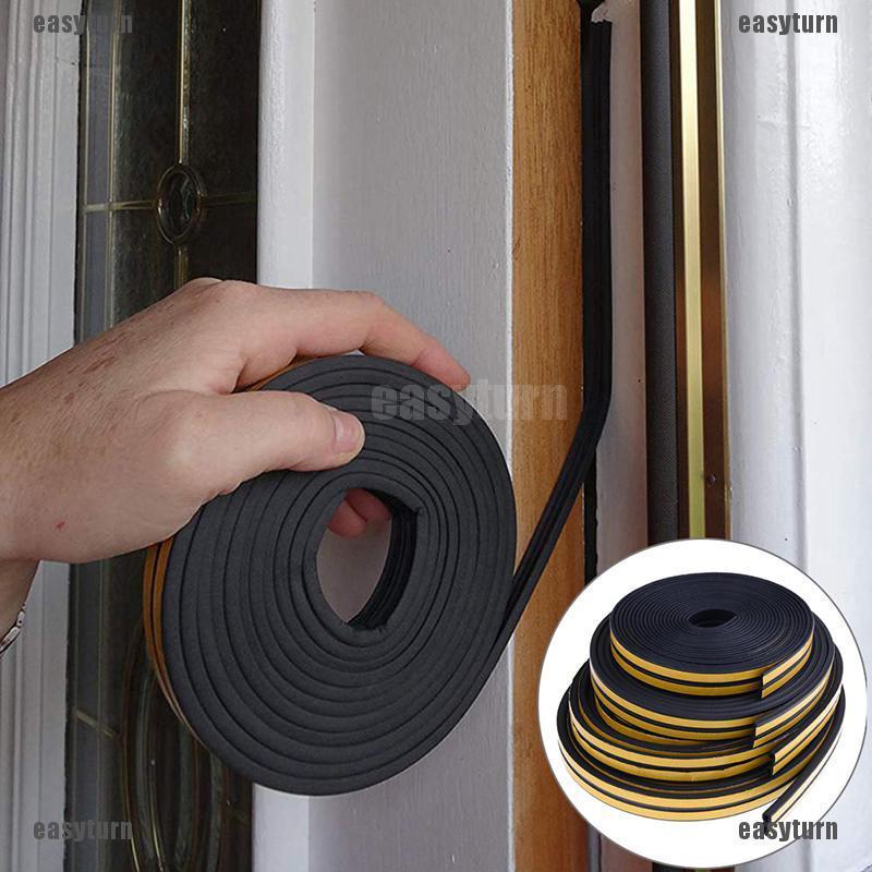 YZ☀10M Draught Excluder Self Adhesive Rubber Door Window Seal Strip Roll Foam