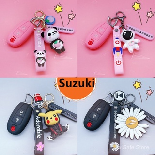 【Ax·safe】เคสกุญแจรถยนต์ ซิลิโคน กันน้ํา สําหรับ Suzuki Alto Celerio Ciaz Ertiga Grand Vitara Swift Vitaraglx พวงกุญแจรถยนต์ พวงกุญแจ อุปกรณ์แต่งรถยนต์ พวงกุญแจรถ ซองใส่กุญแจรถ ซองใส่กุญแจรถ